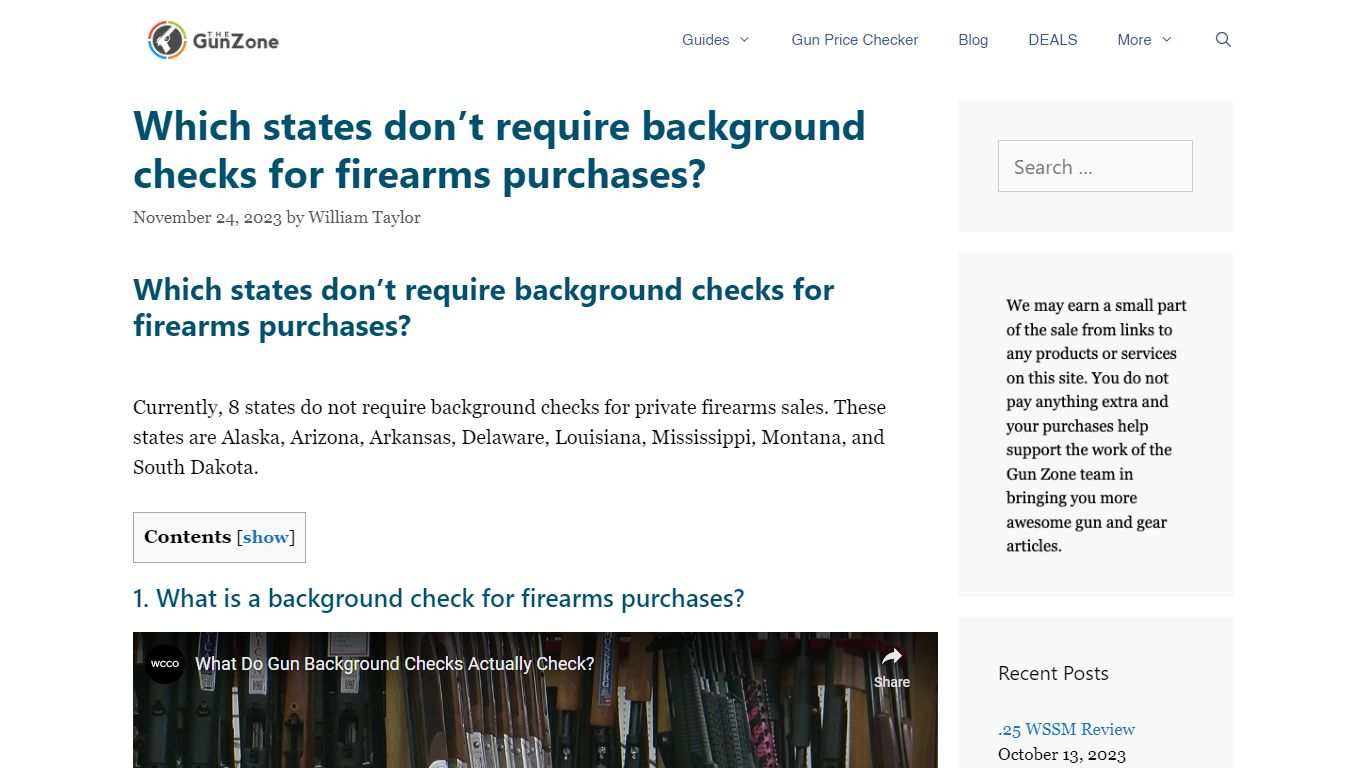 Which states don't require background checks for firearms purchases ...